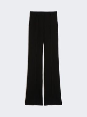 Max Mara Black Crepe Wide Leg Pants